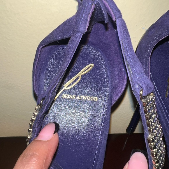 Brian Atwood Blue Rhinestone Heels - Picture 3 of 3